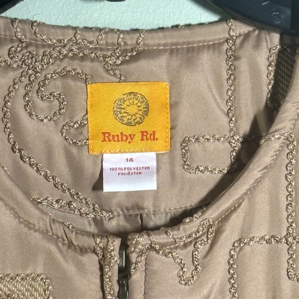 Ruby Rd. Blush Embroidered Bomber Jacket - Picture 2 of 6